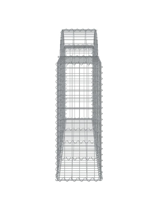 Kaarekujulised gabioonkorvid 2 tk, 200x30x80/100 cm, raud