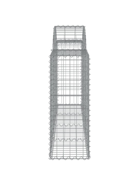 Kaarekujulised gabioonkorvid 6 tk, 200x30x80/100 cm, raud