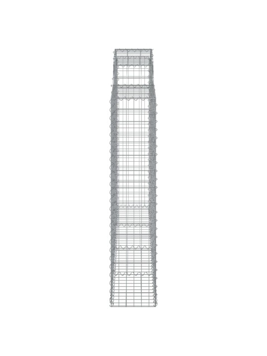 Kaarekujulised gabioonkorvid 2 tk, 200x30x140/160 cm, raud