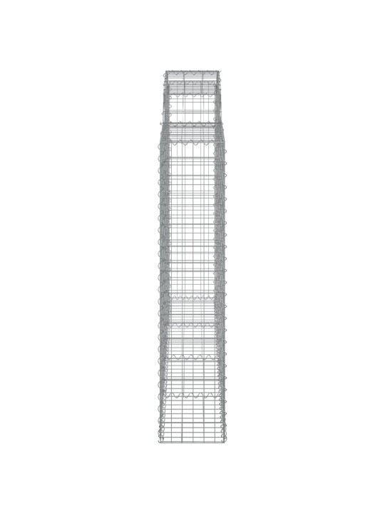 Kaarekujulised gabioonkorvid 7 tk, 200x30x140/160 cm, raud