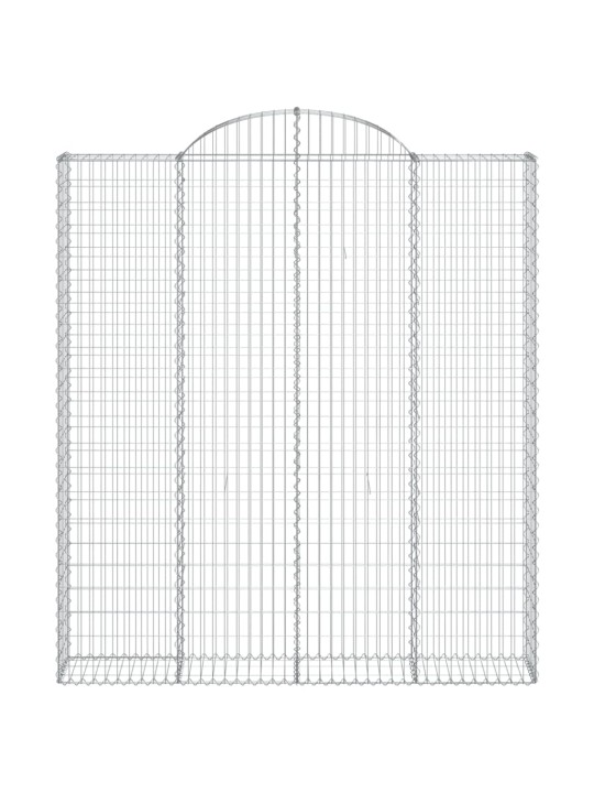 Kaarekujulised gabioonkorvid 2 tk, 200x30x220/240 cm, raud