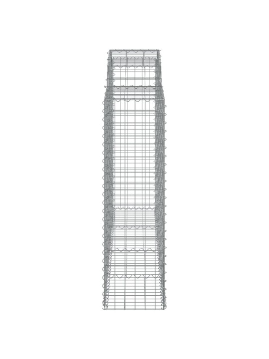 Kaarekujulised gabioonkorvid 6 tk, 200x50x140/160 cm, raud