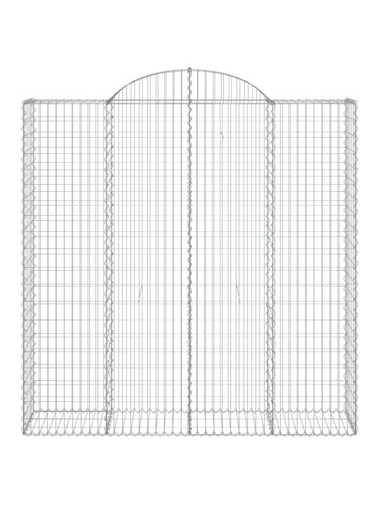 KAAREKUJULISED GABIOONKORVID 10 TK, 200X50X200/220 CM, RAUD