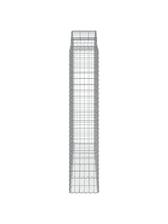 KAAREKUJULISED GABIOONKORVID 10 TK, 200X50X200/220 CM, RAUD