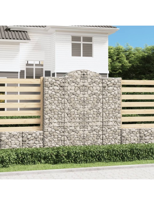 KAAREKUJULISED GABIOONKORVID 10 TK, 200X50X200/220 CM, RAUD