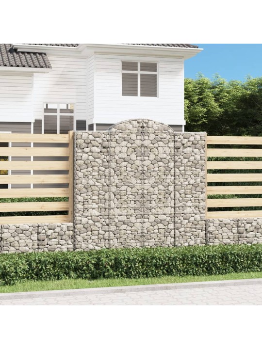 Kaarekujulised gabioonkorvid 14 tk, 200x50x200/220 cm, raud