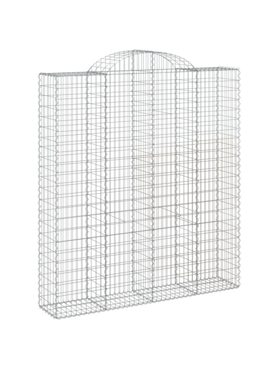 KAAREKUJULISED GABIOONKORVID 15 TK, 200X50X220/240 CM, RAUD