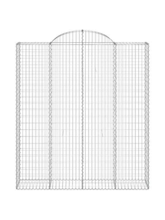 KAAREKUJULISED GABIOONKORVID 15 TK, 200X50X220/240 CM, RAUD