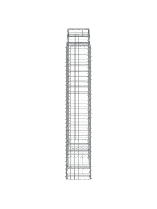 KAAREKUJULISED GABIOONKORVID 15 TK, 200X50X220/240 CM, RAUD