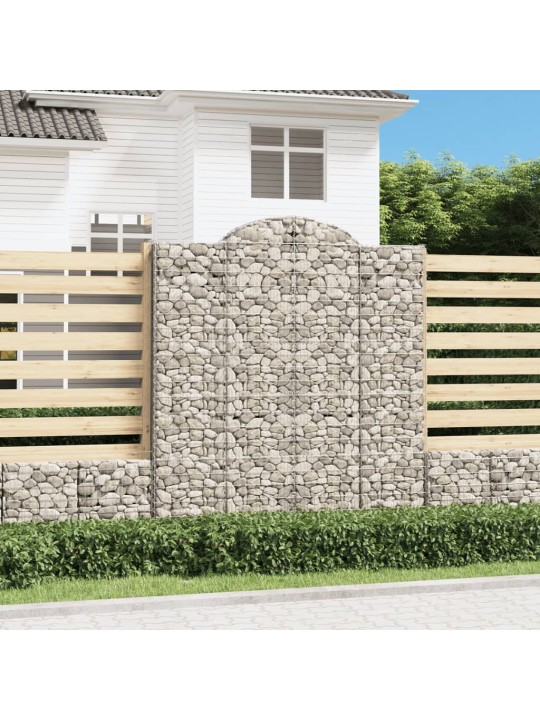 KAAREKUJULISED GABIOONKORVID 15 TK, 200X50X220/240 CM, RAUD