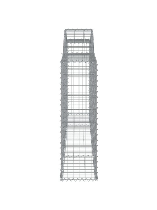 Kaarekujulised gabioonkorvid 2 tk, 300x30x100/120 cm, raud