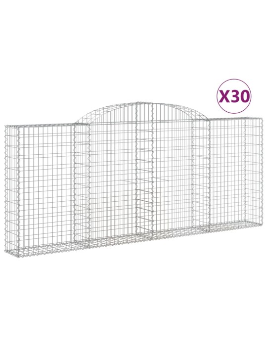Kaarekujulised gabioonkorvid 30 tk, 300x30x120/140 cm, raud