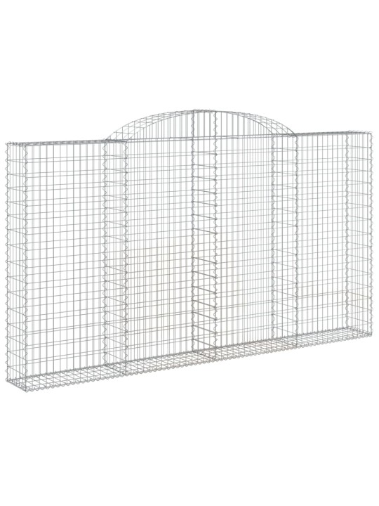 Kaarekujulised gabioonkorvid 8 tk, 300x30x160/180 cm, raud