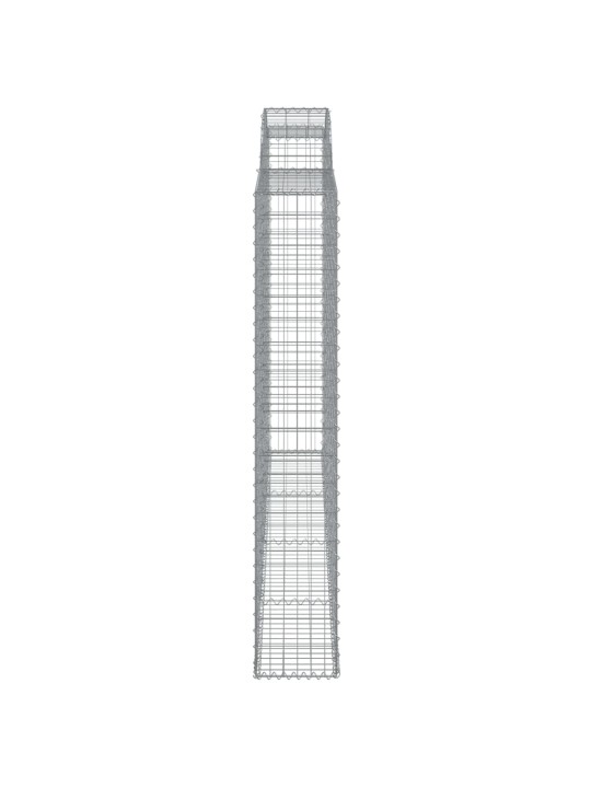 KAAREKUJULISED GABIOONKORVID 6 TK, 300X30X180/200 CM, RAUD