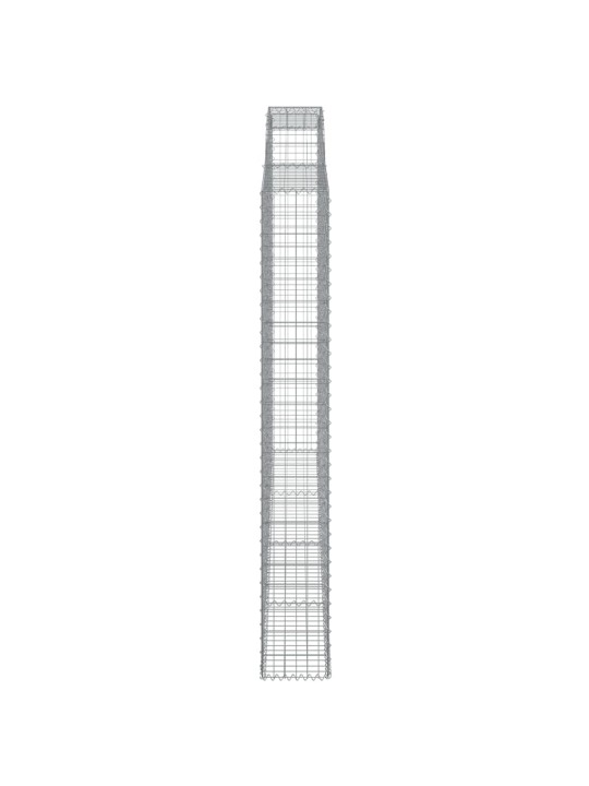 KAAREKUJULISED GABIOONKORVID 3 TK, 300X30X220/240 CM, RAUD