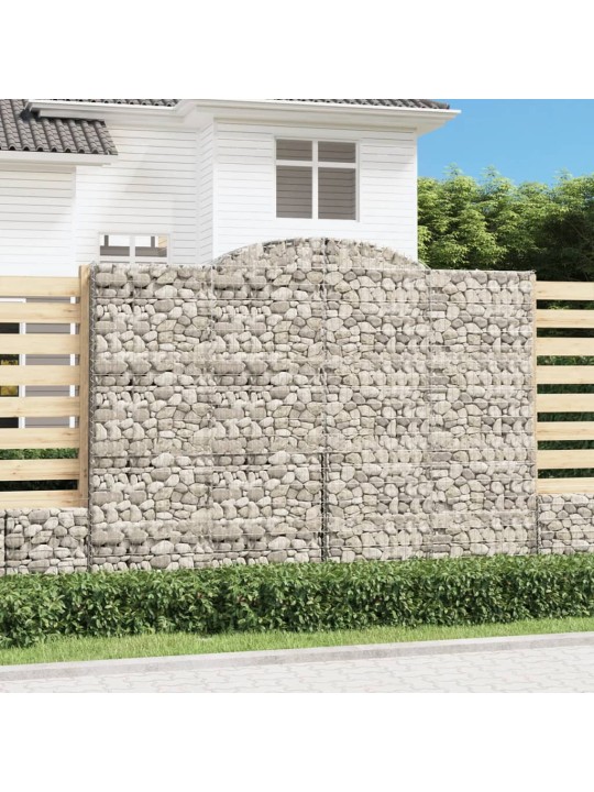 KAAREKUJULISED GABIOONKORVID 3 TK, 300X30X220/240 CM, RAUD