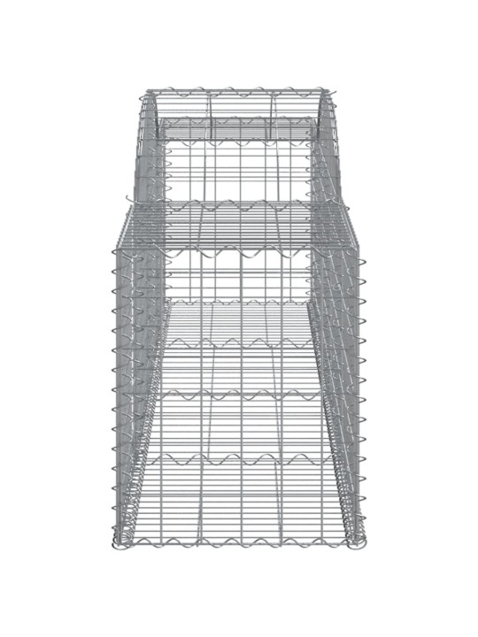 Kaarekujulised gabioonkorvid 15 tk, 300x50x60/80 cm, raud