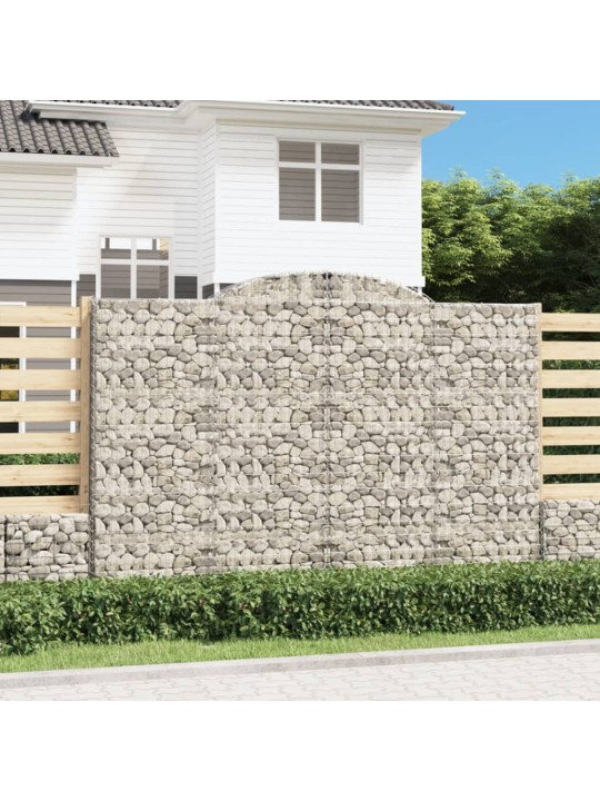 KAAREKUJULISED GABIOONKORVID 7 TK, 300X50X200/220 CM, RAUD