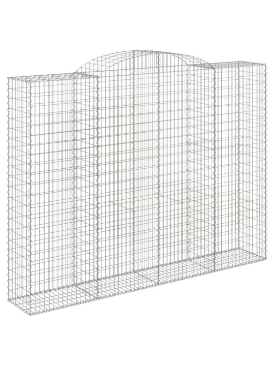 KAAREKUJULISED GABIOONKORVID 9 TK, 300X50X220/240 CM, RAUD