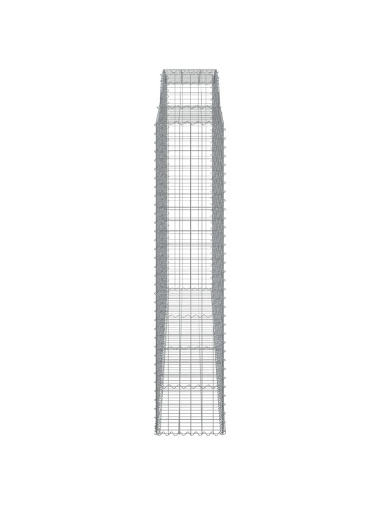 KAAREKUJULISED GABIOONKORVID 9 TK, 300X50X220/240 CM, RAUD