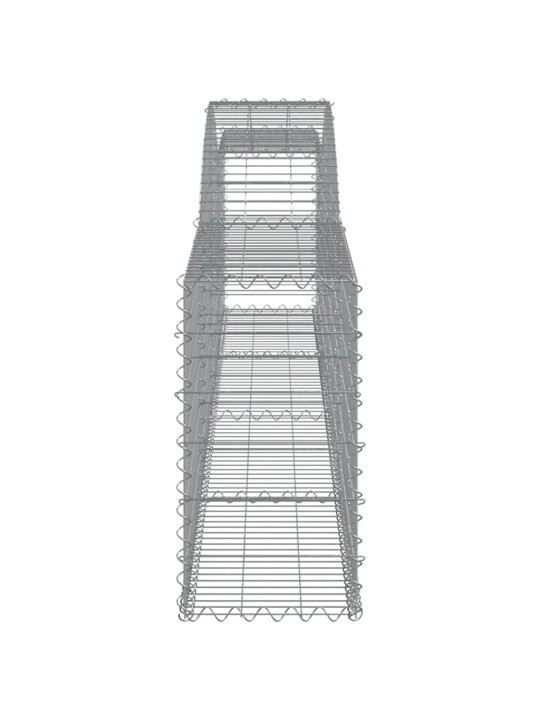 Kaarekujulised gabioonkorvid 2 tk, 400x30x60/80 cm, raud