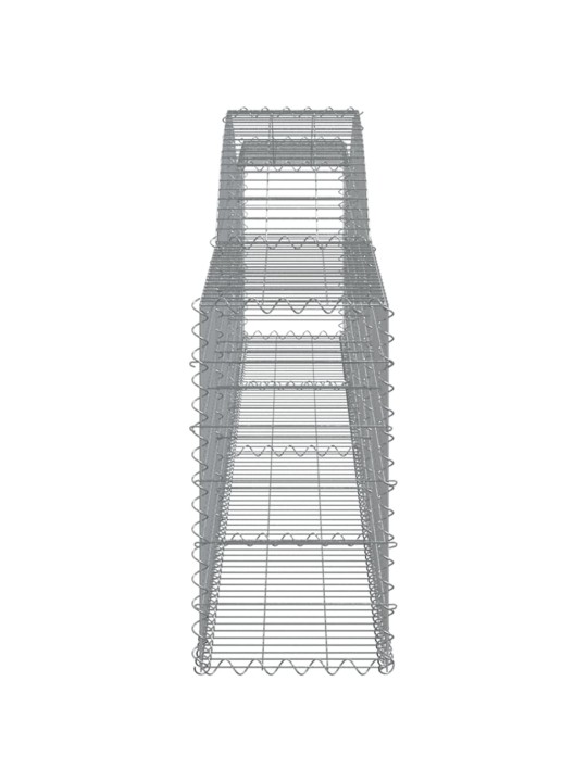 Kaarekujulised gabioonkorvid 4 tk, 400x30x60/80 cm, raud