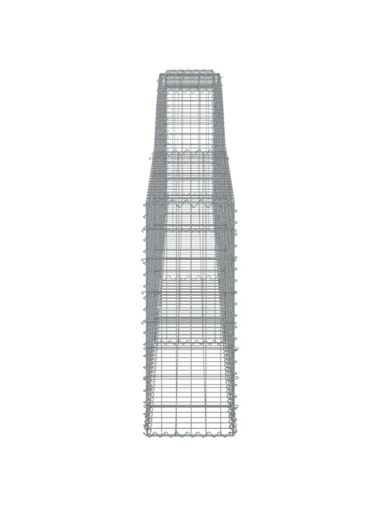 Kaarekujulised gabioonkorvid 2 tk, 400x30x80/100 cm, raud