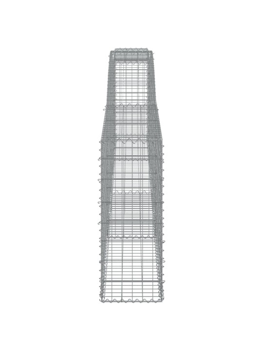 Kaarekujulised gabioonkorvid 4 tk, 400x30x80/100 cm, raud