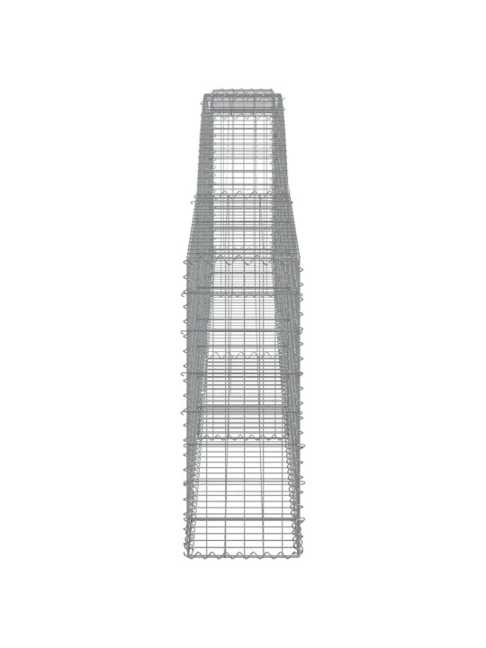 Kaarekujulised gabioonkorvid 10 tk, 400x30x80/100 cm, raud