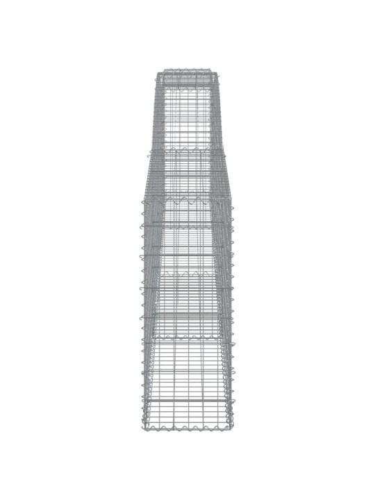 Kaarekujulised gabioonkorvid 15 tk, 400x30x80/100 cm, raud