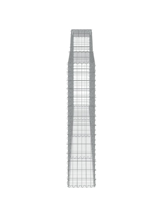 Kaarekujulised gabioonkorvid 2 tk, 400x30x140/160 cm, raud