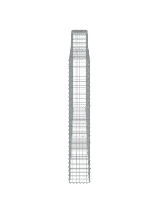 Kaarekujulised gabioonkorvid 2 tk, 400x30x180/200 cm, raud