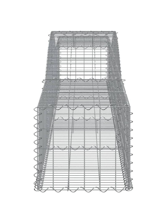 Kaarekujulised gabioonkorvid 4 tk, 400x50x40/60 cm, raud