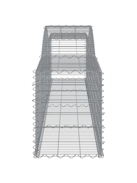 Kaarekujulised gabioonkorvid 9 tk, 400x50x60/80 cm, raud