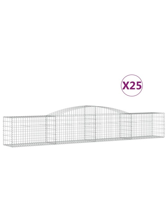 Kaarekujulised gabioonkorvid 25 tk, 400x50x60/80 cm, raud