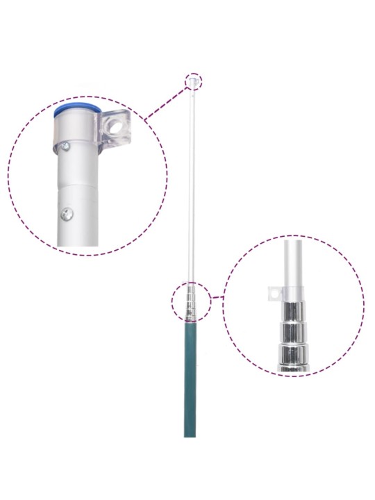 HORVAATIA LIPP JA LIPUMAST, 5,55 M, ALUMIINIUM