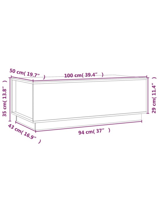 Kohvilaud, 100 x 50 x 35 cm, männipuit