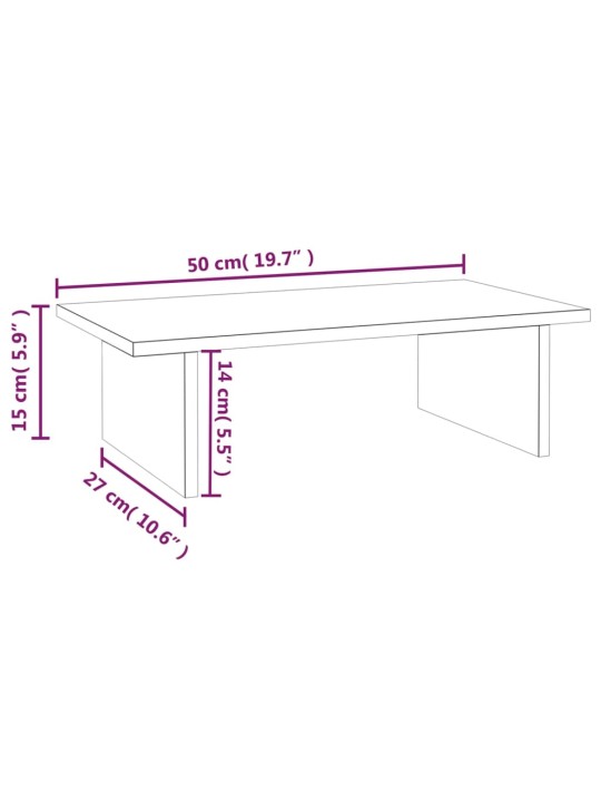 Monitorialus, 50 x 27 x 15 cm, männipuit