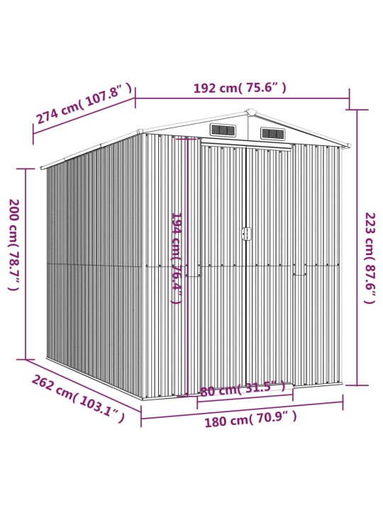 Aiakuur, antratsiithall, 192 x 274 x 223 cm, tsingitud teras