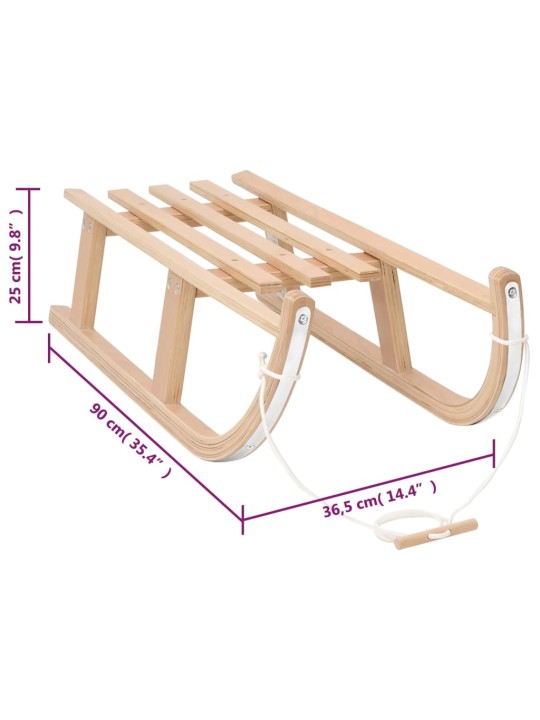 Puidust kelk, 90 x 36,5 x 25 cm, vineer