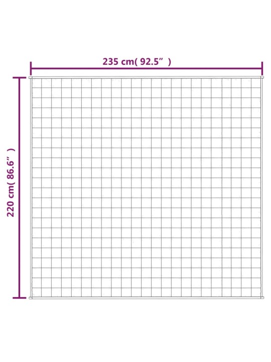 Raskustekk sinine 220x235 cm 11 kg kangas