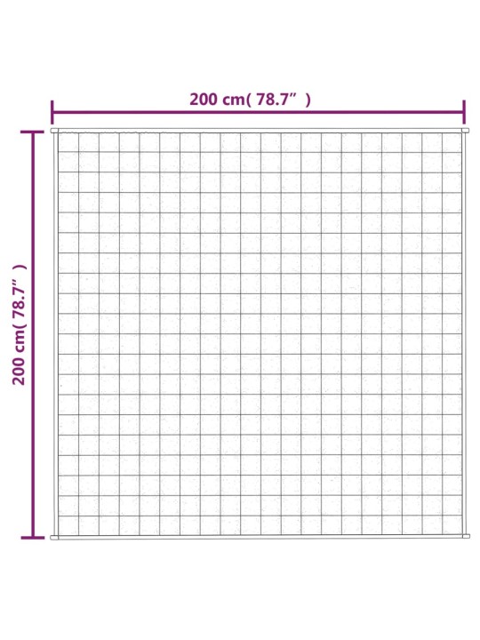 Raskustekk sinine 200x200 cm 13 kg kangas