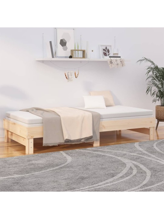 VÄLJATÕMMATAV PÄEVAVOODI, 2 X (80X200) CM, MÄNNIPUIT