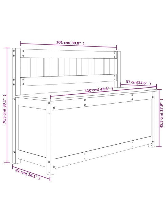 Pink, must, 110 x 41 x 76,5 cm, männipuit