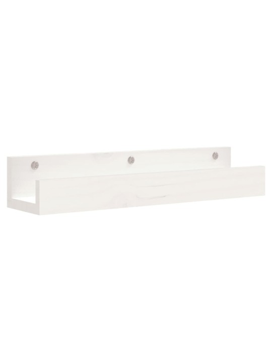 Seinariiulid 2 tk, valge, 50 x 12 x 9 cm, männipuit