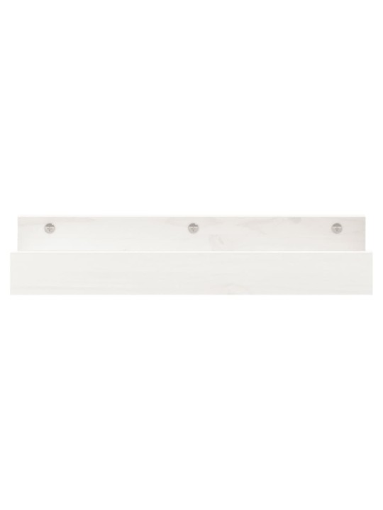 Seinariiulid 2 tk, valge, 50 x 12 x 9 cm, männipuit