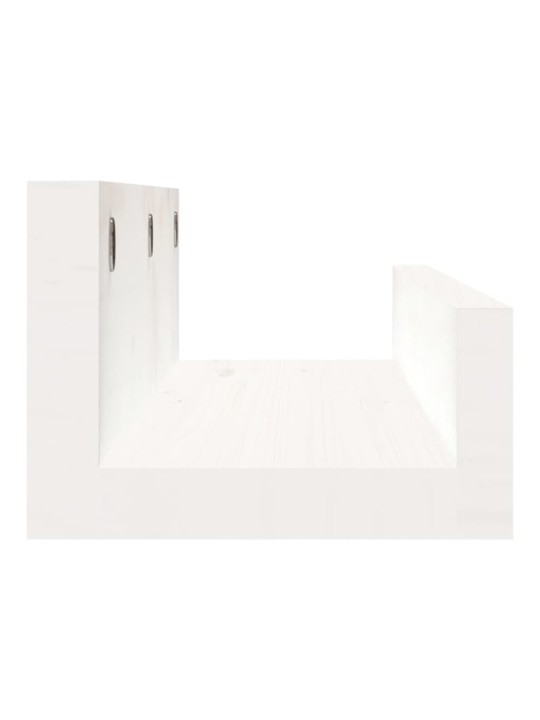 Seinariiulid 2 tk, valge, 50 x 12 x 9 cm, männipuit