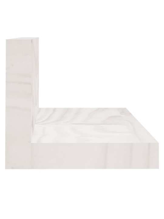 Seinariiulid 2 tk, valge, 110 x 11 x 9 cm, männipuit
