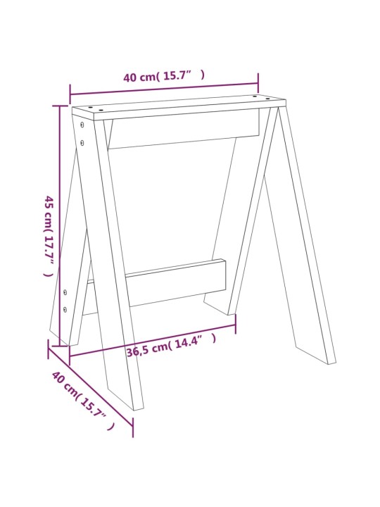 Pukid 2 tk, 40 x 40 x 45 cm, männipuit