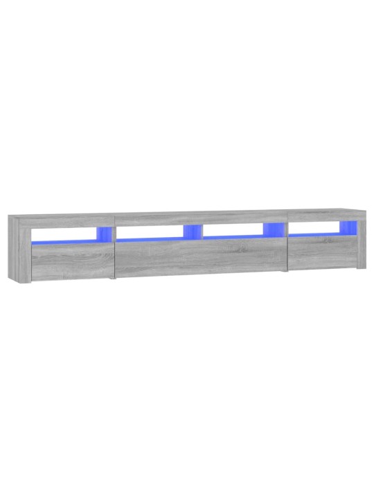 Telerialus LED-tuledega, hall sonoma tamm, 240x35x40 cm